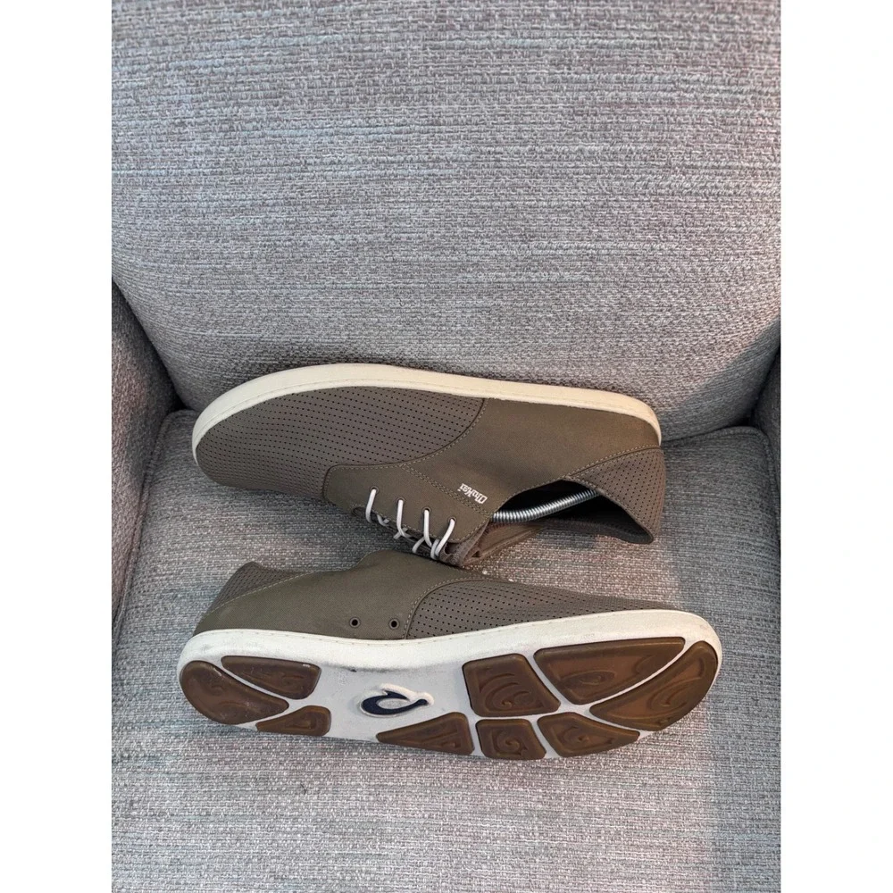 OluKai Nohea Moku Olive‎ Green Boat Shoes Mesh Sneakers 10283-1020 Mens 13
